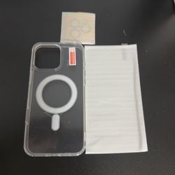 iPhone 16 Pro max clear case and temporary glass 