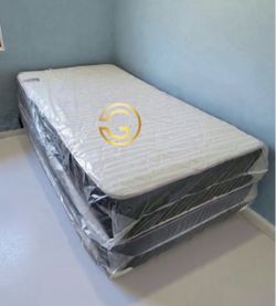 9” Twin Hybrid Mattress Set