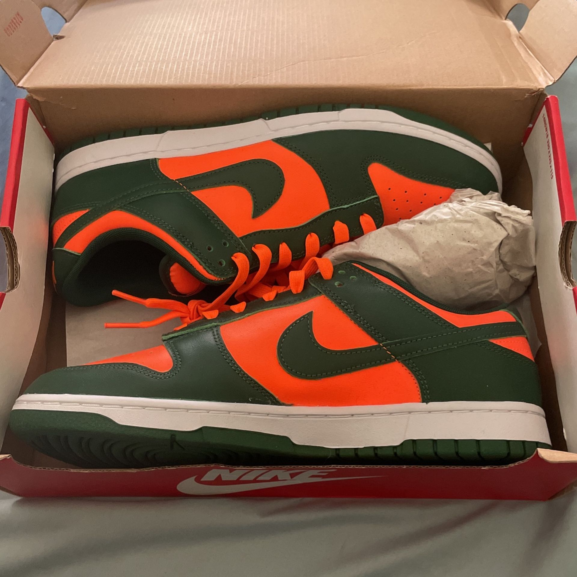 Nike Dunk Low Retro Miami Hurricane Men s shoes