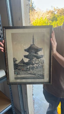 “The pagoda of kiyomizu temple in Kyoto” by Nisaburo Ito- reprint