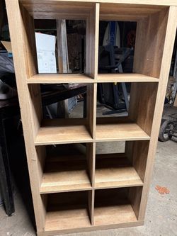 8-Cube Wood Bookcase Shelving Unit