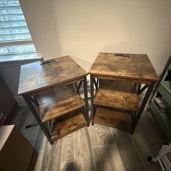 End Tables / Nightstands with Built In Outlets and USB