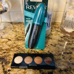 Set of 2 revlon NOT JUST NUDE shades eye shadow w black mascara•all for $6