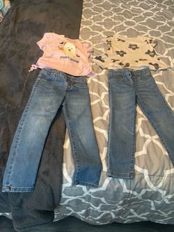 Little girl clothing jeans tshirts