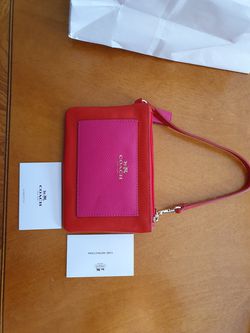 Coach Wristlet Red/Pink Brand New