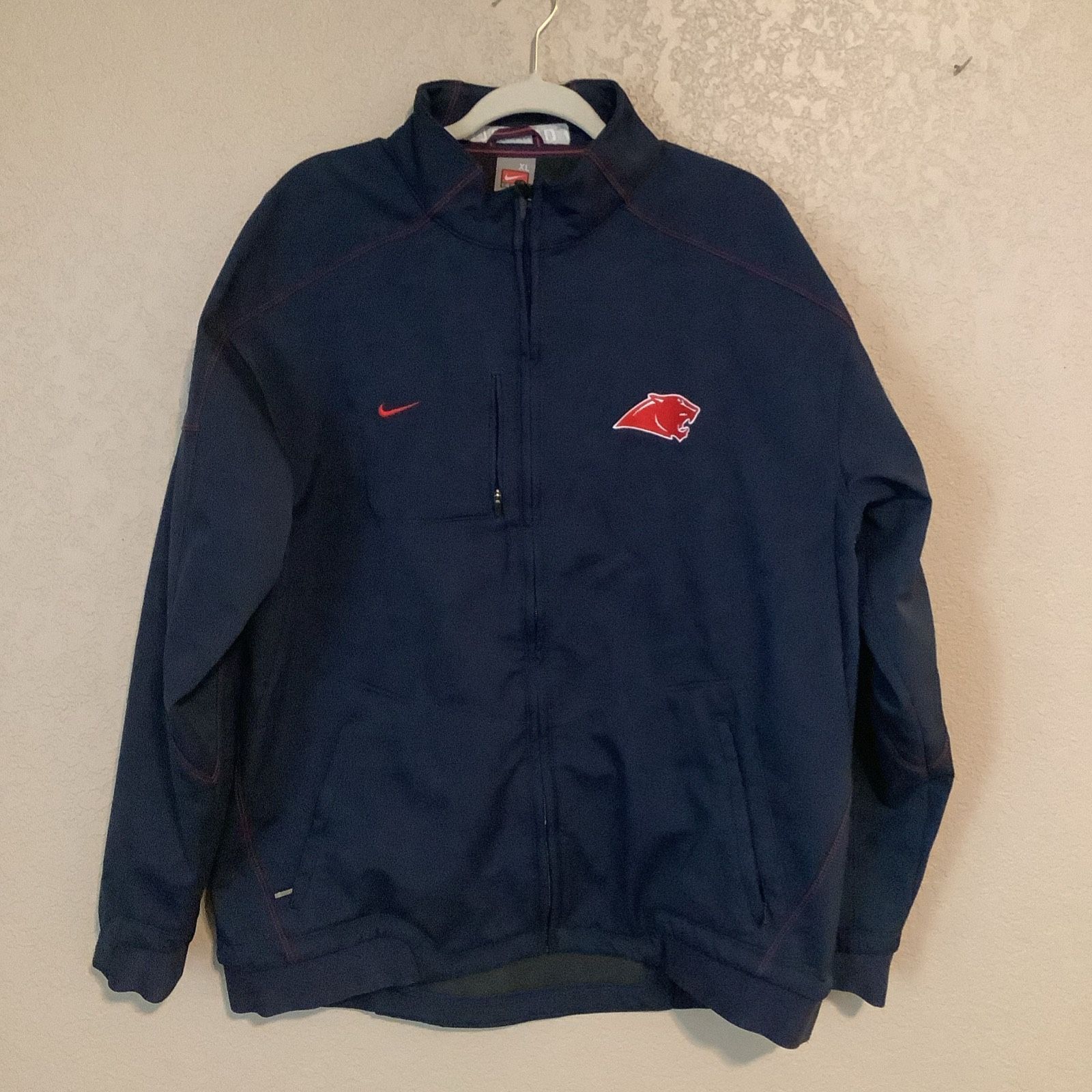 Nike Team Jacket San Joaquin Memorial Fresno Mens XL Blue Full-Zip Football