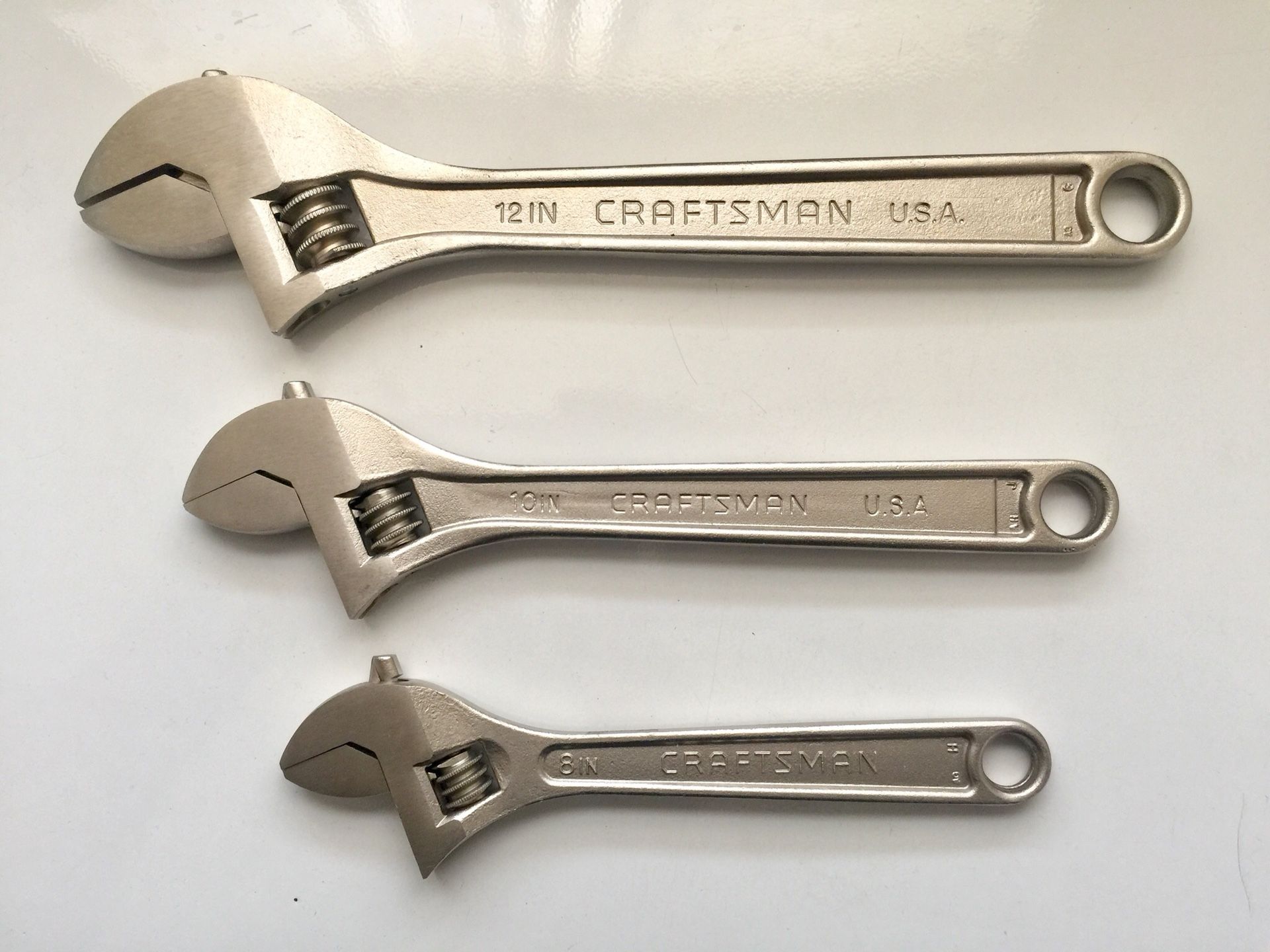 Craftsman 3pc. Adjustable Wrench Set New