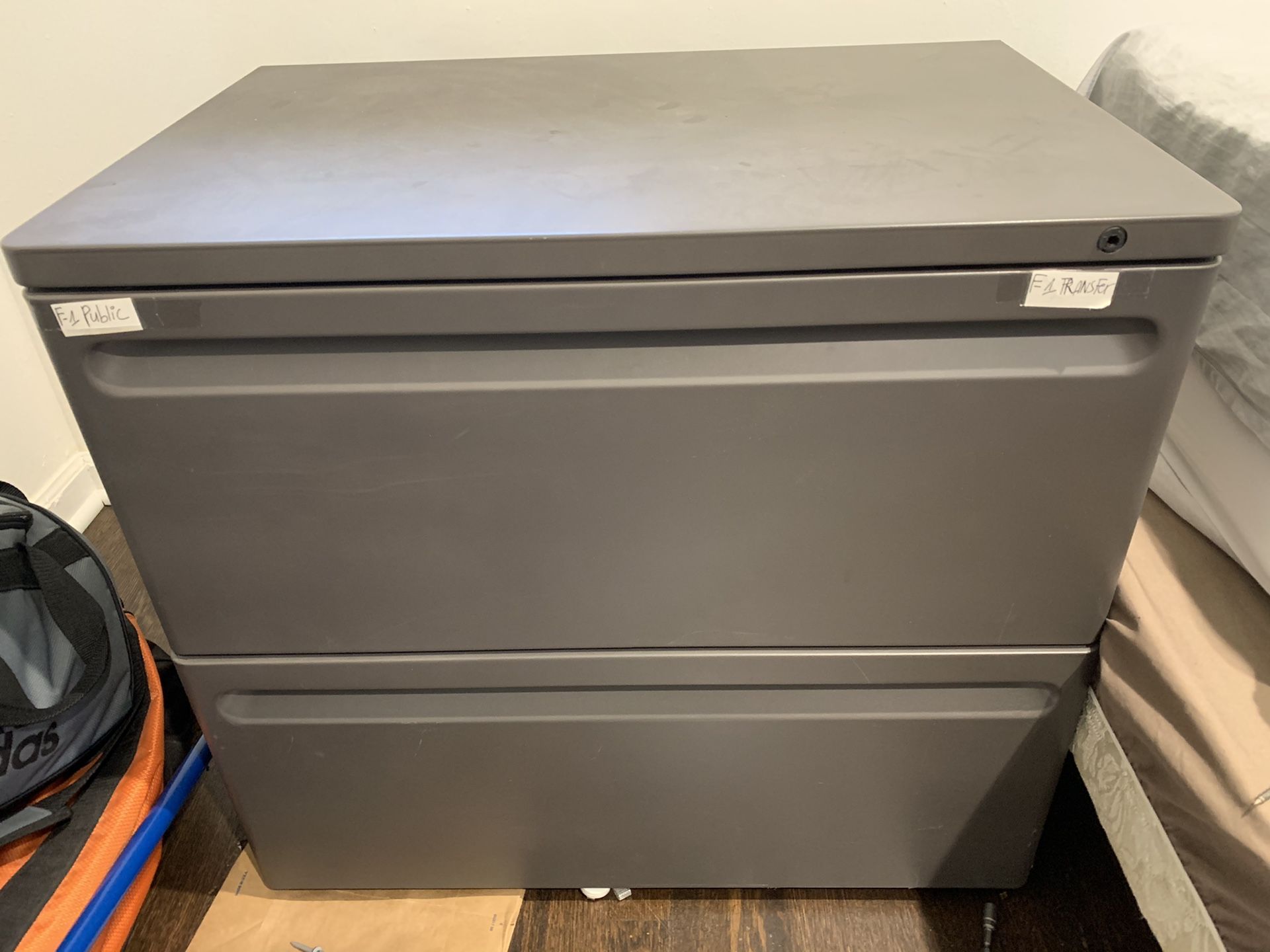 Durable Gunmetal Filing Cabinet