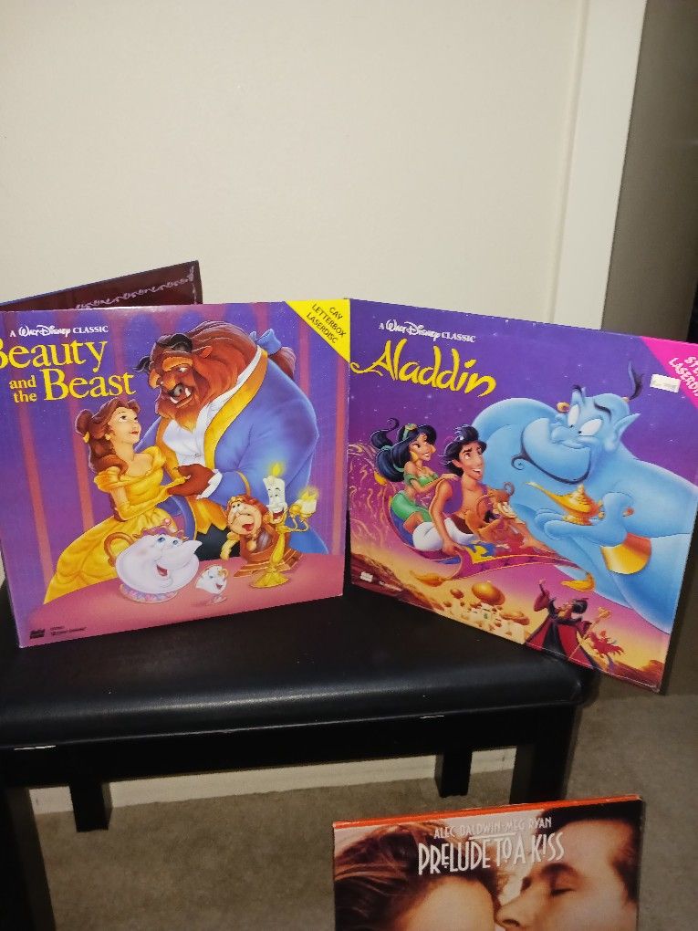LaserDisc Starter Collection Five Laser Discs Total Aladdin, Beauty And The Beast, Casino, Prelude To A Kiss All Like New Play Perfect!