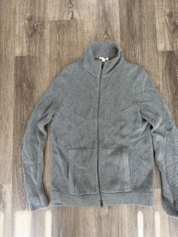 Gap Full-Zip Knit Cardigan Sweater - Gray, Size L