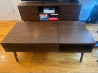 Bettie Walnut lift top storage coffee table