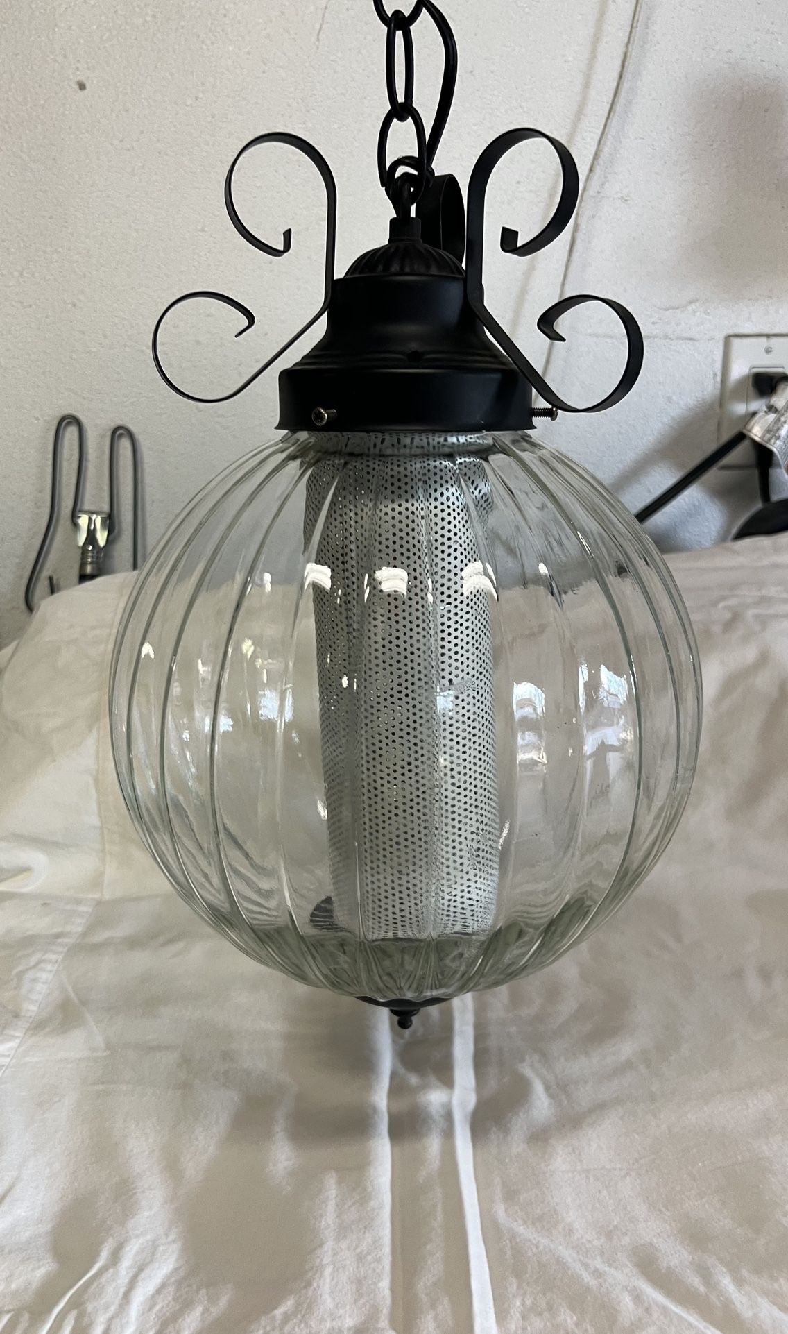 Hollywood Regency Swag Lamp