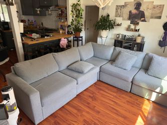 5 piece Gray Modular Sectional Couch sofa. I Can_de_liv_er 🚚