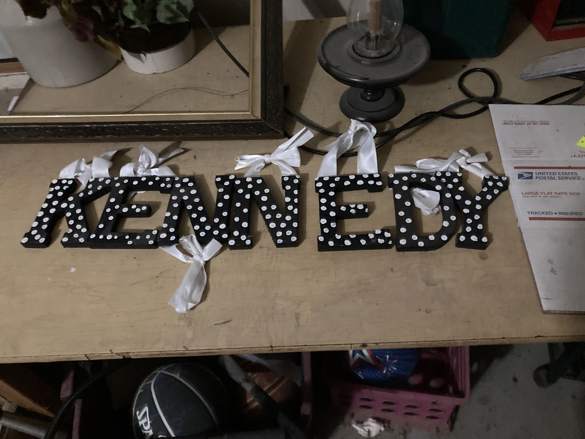 Kennedy Name Letters Decoration