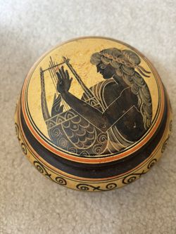 Decorative box Greek replica ceramic