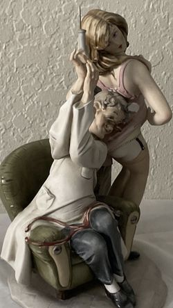 VTG Capodimonte Stunning Funny Sculpture "Doctor Delight by Cucci # 3421/11.5" H