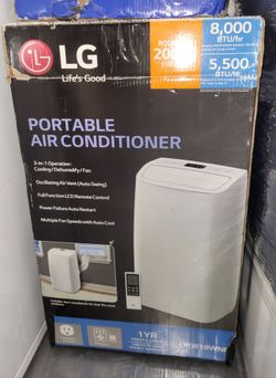 LG 8,000 BTU Portable Air Conditioner w/ Remote & Window Kit