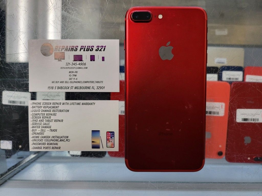 Unlocked Red iPhone 7 Plus 128gb