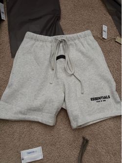 White oatmeal essential shorts