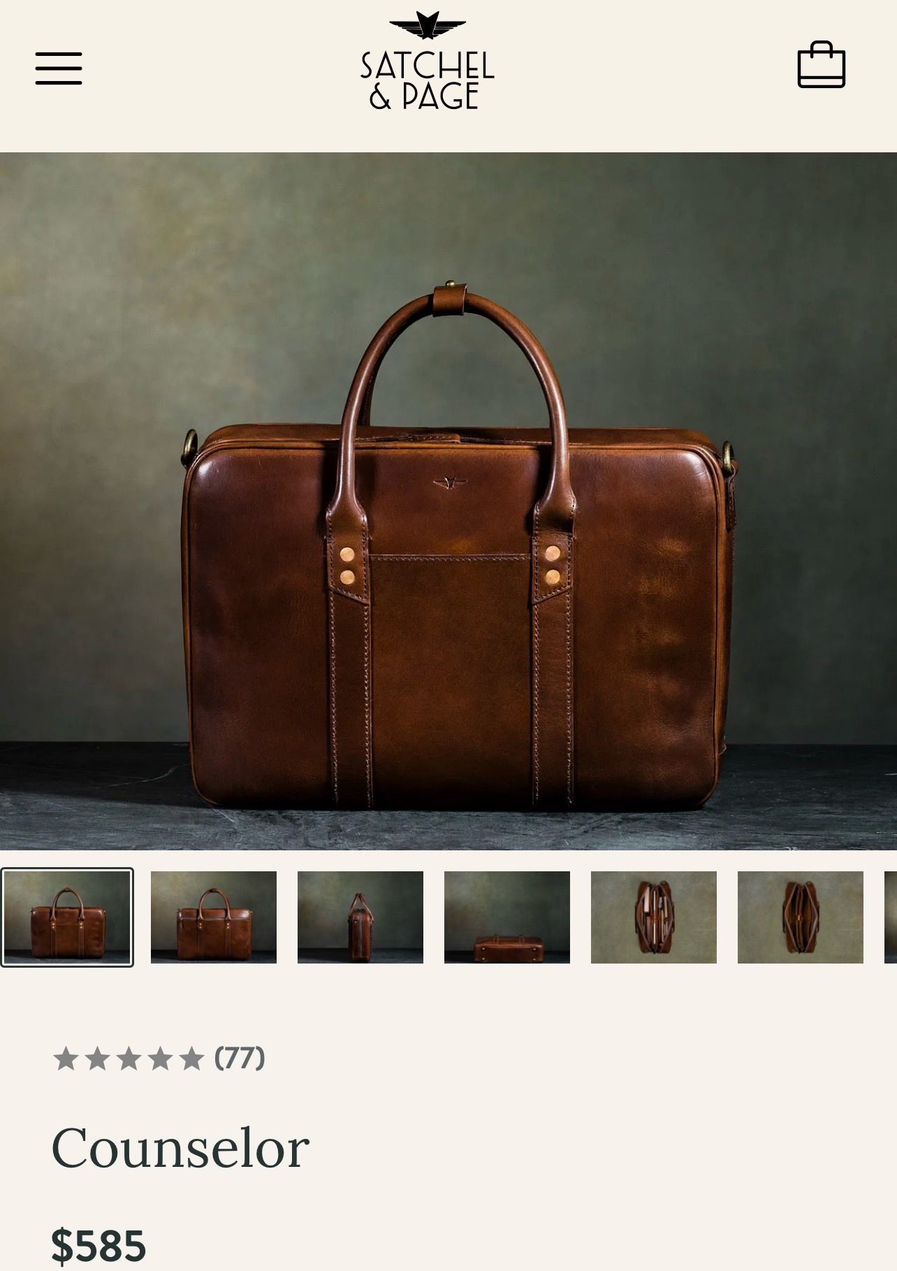 Leather briefcase
