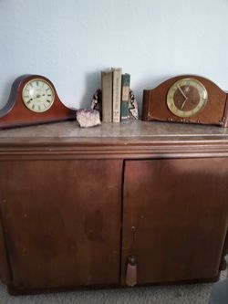 Antique marble top cabinet