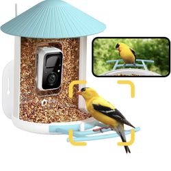 NETVUE by Birdfy Smart Bird Feeder with Camera – AI Identifies Birds Species 2MP Night Vision & App Alerts, 2.4Ghz Wi-Fi Connect IP65 Weatherproof Bir