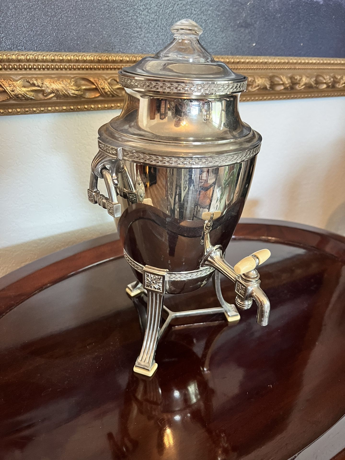 Antique Silver Plated Coffee Percolator E9189