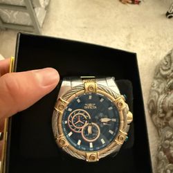 Invicta golden sliver watch