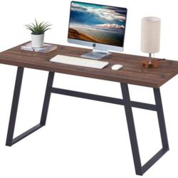 BON AUGURE Industrial Computer Desk , Rustic Style Wood Writing(55” Rustic Oak)