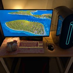 Alienware R14 Gaming Computer Hello Kitty Set 32" Monitor 