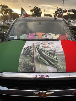 Mexico Hood Flag For Truck