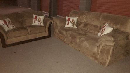 Set of microfiber couches