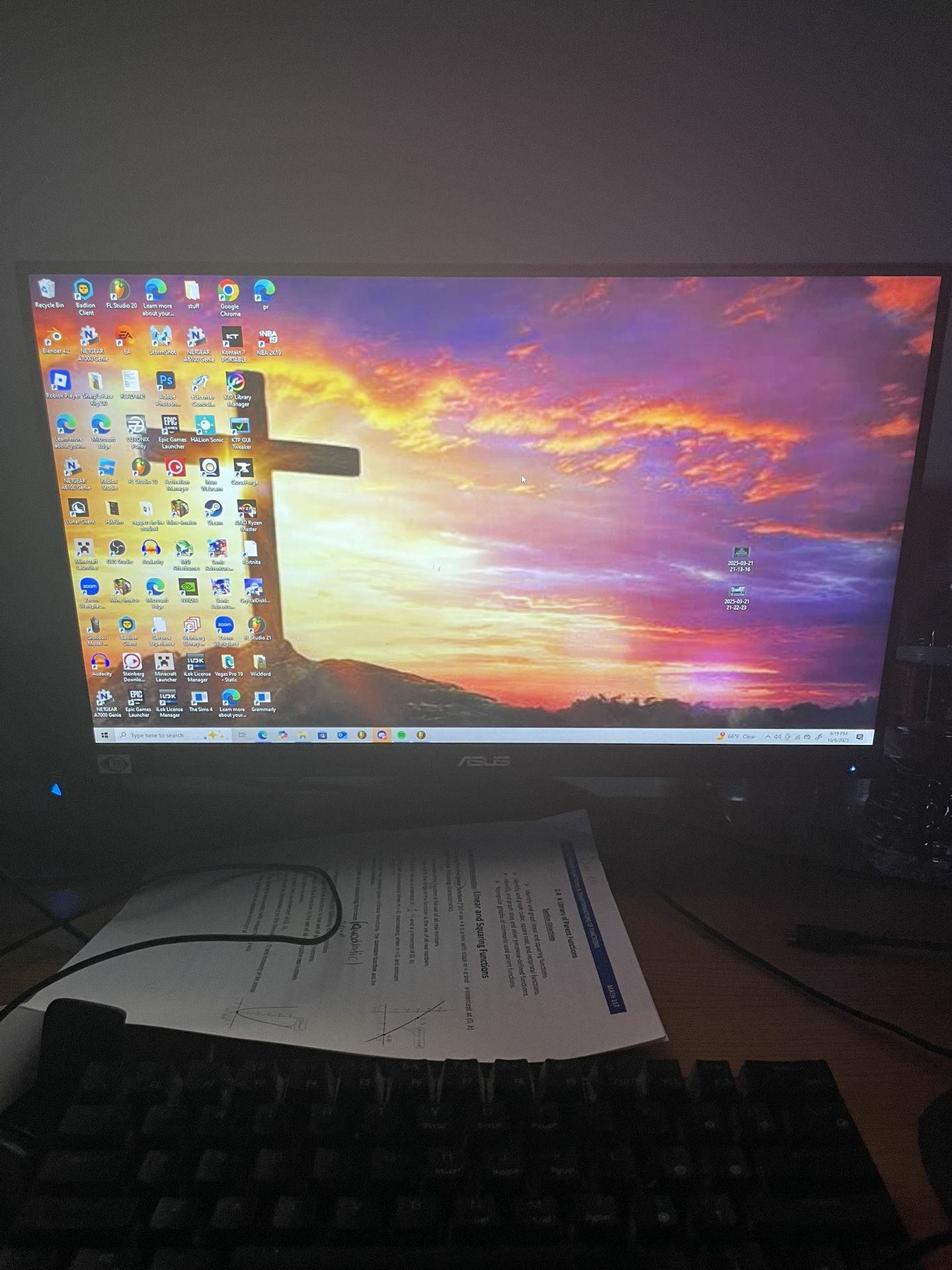 22 Inch Asus Monitor W/T HDMI Cord $50 OBO