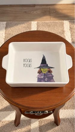 Ceramic Halloween "Hocus Pocus" Casserole Dish 10"x 8"