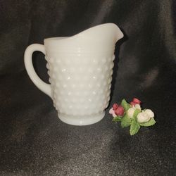 Hobnail Milkglass Pitcher