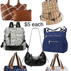 Bags Backpacks Duffle $5 Each