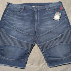 **New** Men's True Religion Geno Relaxed Slim Moto Shorts Size 48 Waist