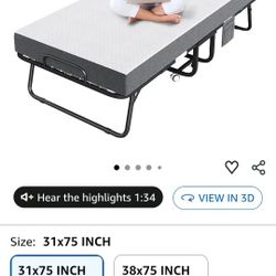 Folding Bed With mattress 