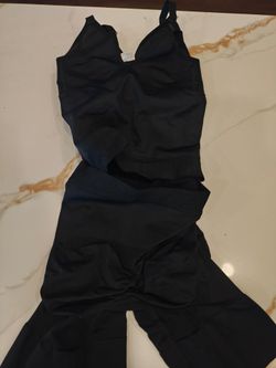 Black Full Body Shaper Bodysuit & half tan body shaper LARGE