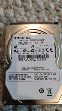 750gb toshiba laptop hard drive