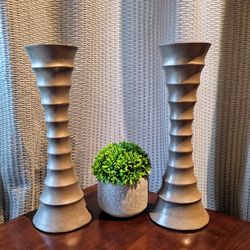 Tapered Pillars, for candles/decor Set Of 2 -14" tall