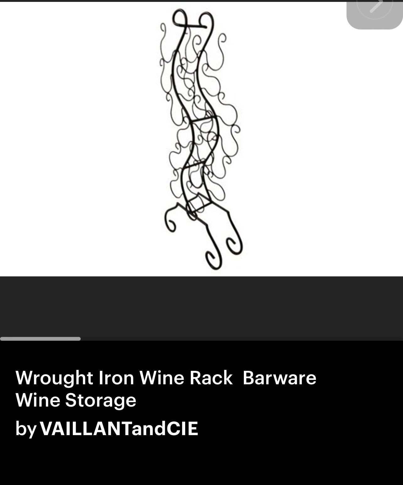 Wrought Iron Wine Rack  Barware Wine Storage - 