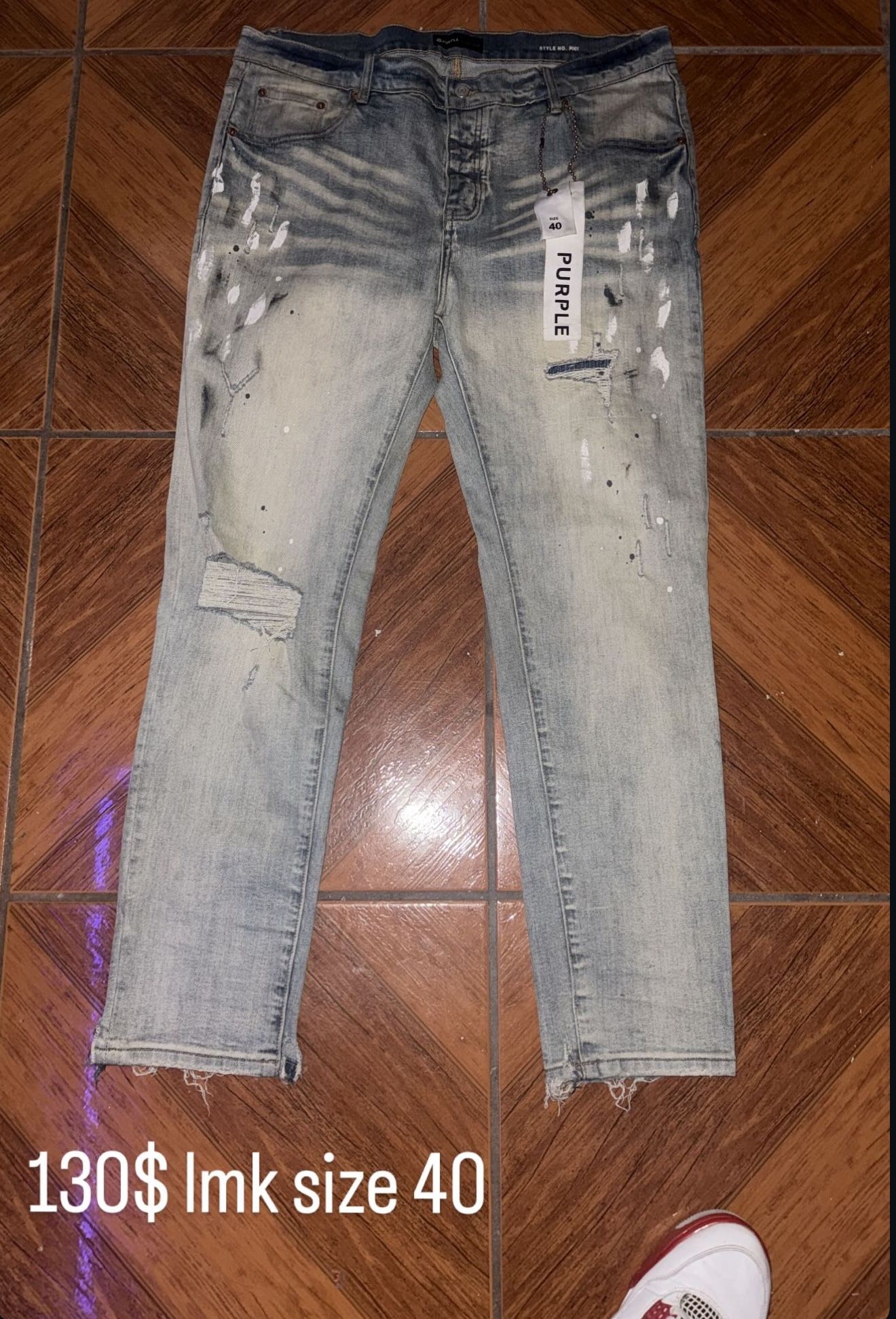 purple jeans