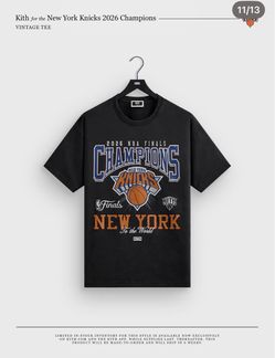 Kith New York Knicks Championship T-Shirt Size XXL Made to Order