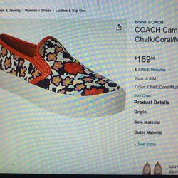 COACH CAMERON WOMANS SLIP ON LOAFERS 