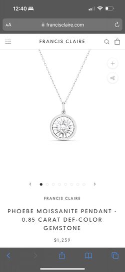 Phoebe Mossanite Pendent 0.85 Carat