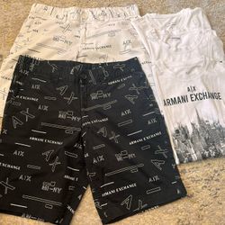 Armani Exchange Boy Shorts Size 30, T Shirt Size Small, Calvin Klein, Gucci, Polo