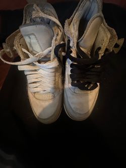 Air Jordan 4 White High-Top Sneakers