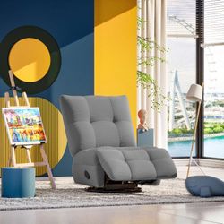 Artistic Freedom Recliner Chair 3-in-1 Reclining Swivel Rocker Chair Armless Caterpillar Design Breathable 3D Mesh, Statement Piece for Creative Space