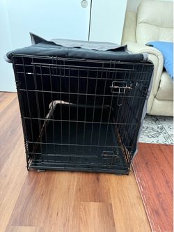 EveryYAY 1 door dog crate large with crate cover & 2 crate beds included